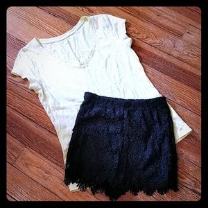 Charlotte Russe - Black Lace Shorts